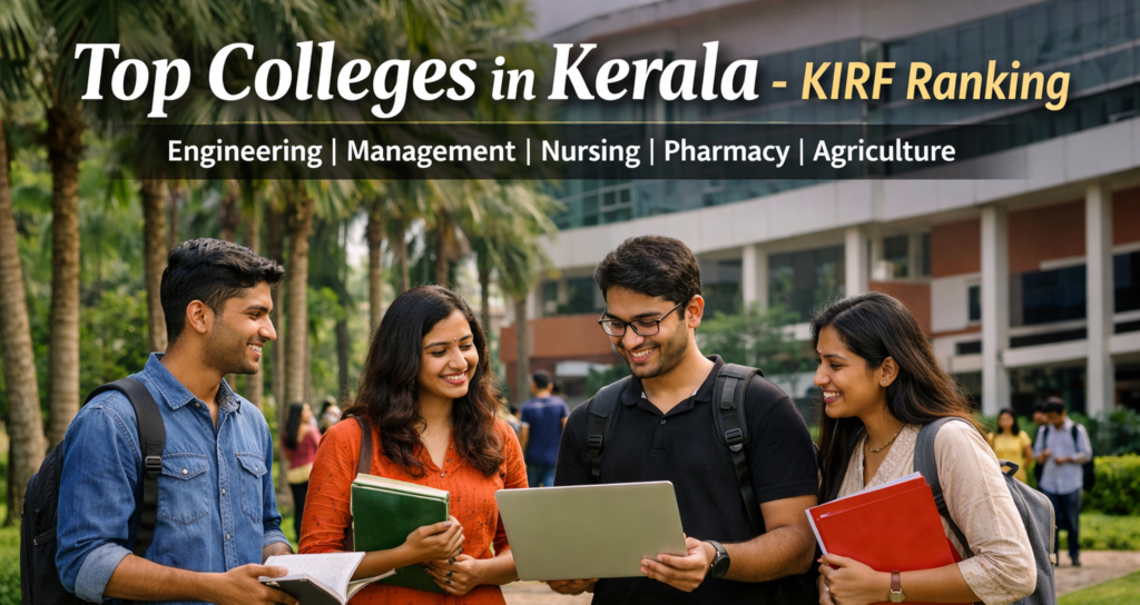 Discover the top colleges in Kerala based on the Kerala Institutional Ranking Framework (KIRF). Explore leading institutions for Engineering, Management, Pharmacy, Nursing, Teacher Education, and Agriculture to make the right career choice.