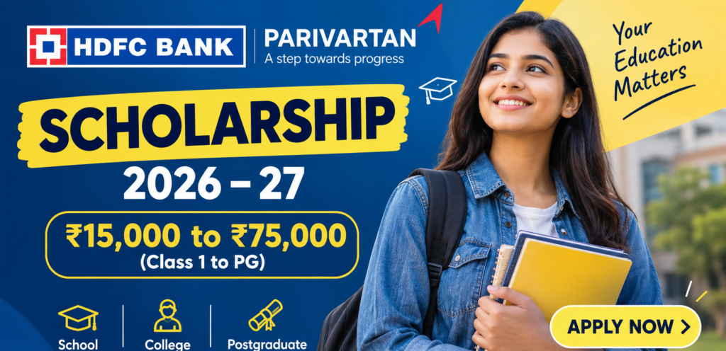 HDFC Parivartan Scholarship 2026–27